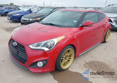 2014 Hyundai Veloster Turbo W/Black z USA, uszkodzony, nr VIN KMHTC6AE4EU211392